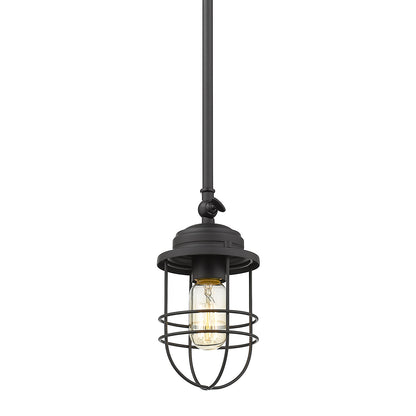 Seaport Mini Pendant in Matte Black - - Golden Lighting