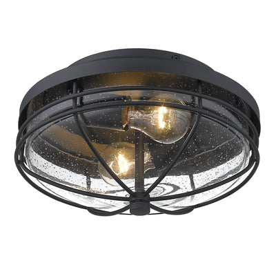 Golden Lighting Seaport 2-light Outdoor Ceiling in Natural Black - - Golden Lighting
