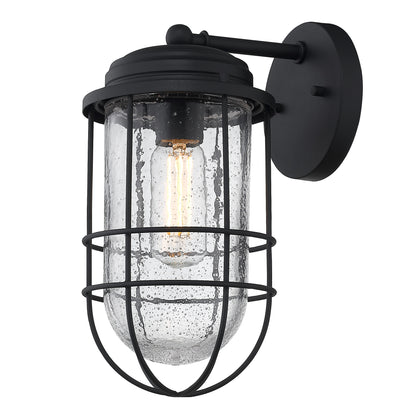 Golden Lighting Seaport 1-light 6in Outdoor Wall in Natural Black - - Golden Lighting