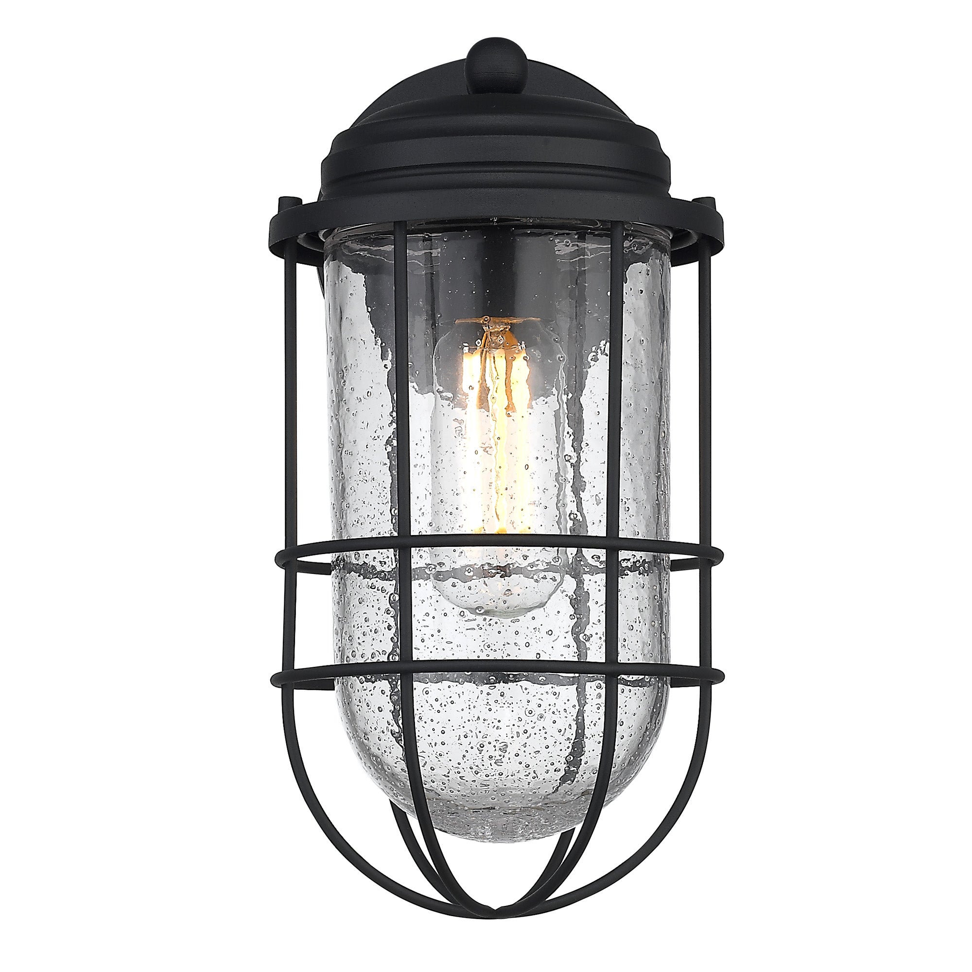 Golden Lighting Seaport 1-light 6in Outdoor Wall in Natural Black - - Golden Lighting