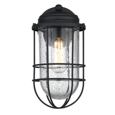 Golden Lighting Seaport 1-light 6in Outdoor Wall in Natural Black - - Golden Lighting