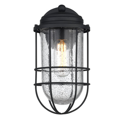 Golden Lighting Seaport 1-light 6in Outdoor Wall in Natural Black - - Golden Lighting