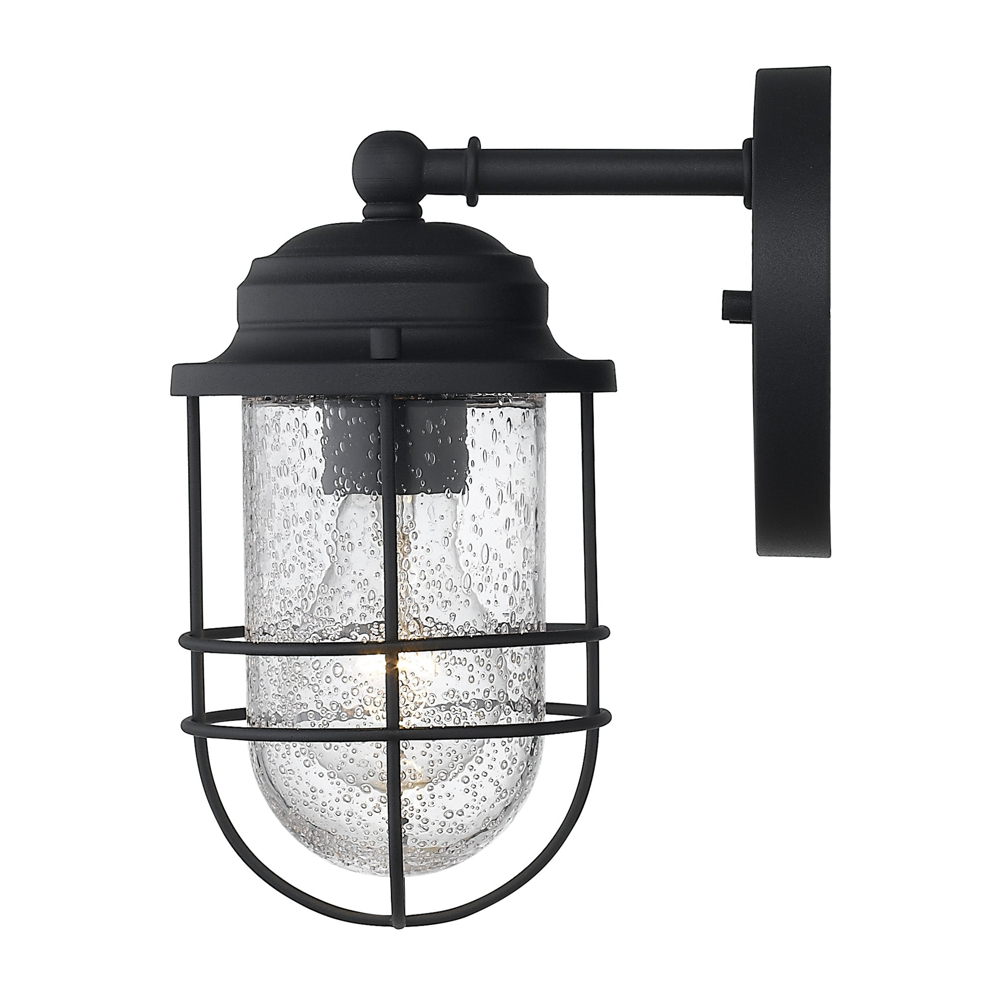 Golden Lighting Seaport 1-light 5in Outdoor Wall in Natural Black - - Golden Lighting