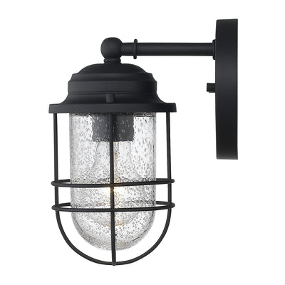 Golden Lighting Seaport 1-light 5in Outdoor Wall in Natural Black - - Golden Lighting