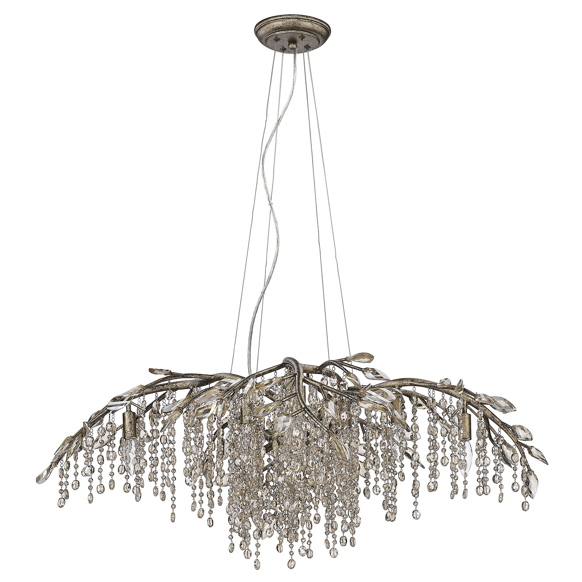 Ziva by Golden Lighting Autumn Twilight 12-light Chandelier in Mystic Gold - - Golden Lighting