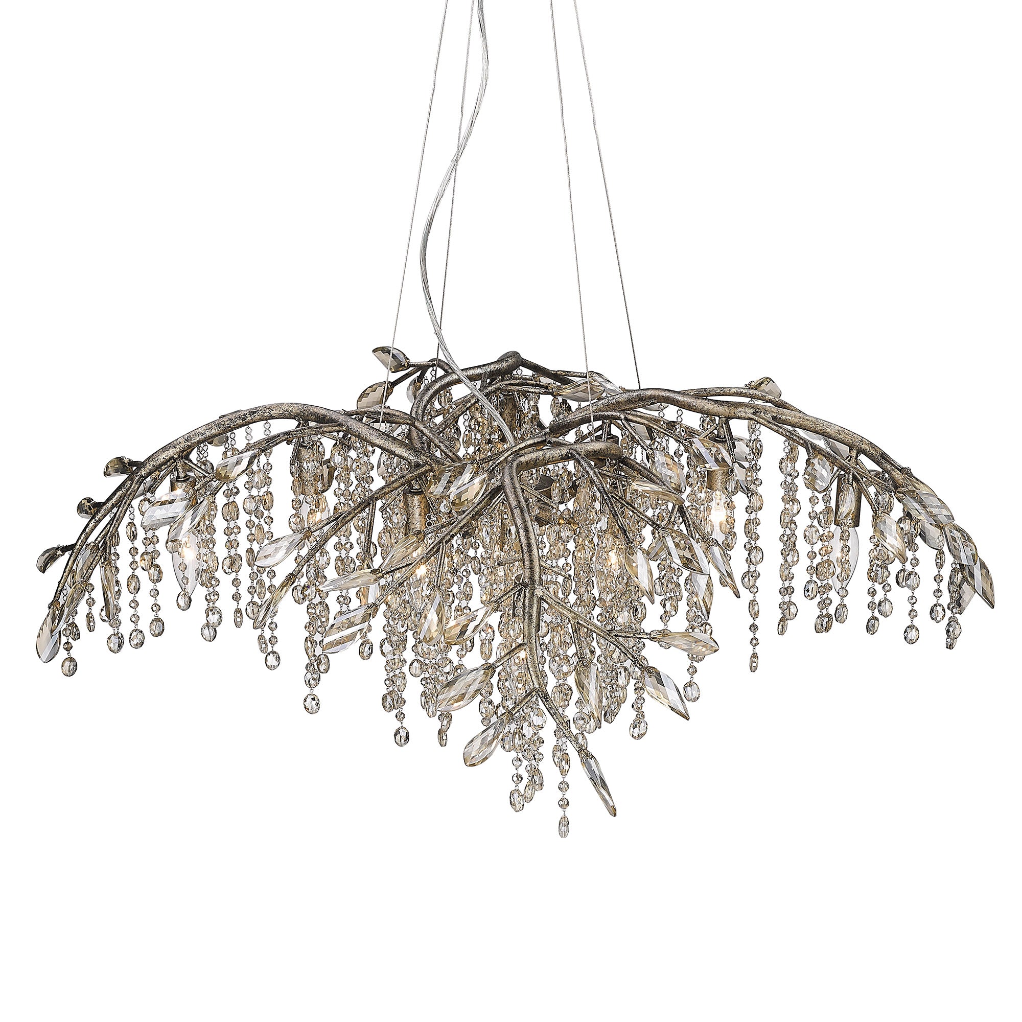 Ziva by Golden Lighting Autumn Twilight 12-light Chandelier in Mystic Gold - - Golden Lighting