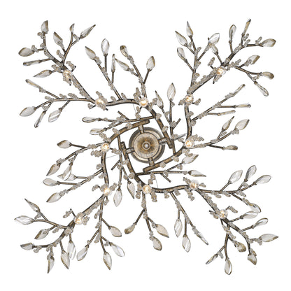 Ziva by Golden Lighting Autumn Twilight 12-light Chandelier in Mystic Gold - - Golden Lighting