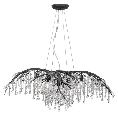 Ziva by Golden Lighting Autumn Twilight 12-light Chandelier in Black Iron - - Golden Lighting