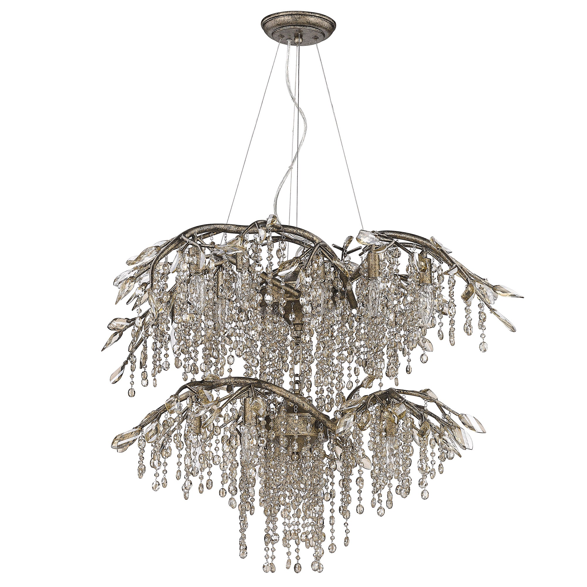 Ziva by Golden Lighting Autumn Twilight 18-light Chandelier in Mystic Gold - - Golden Lighting