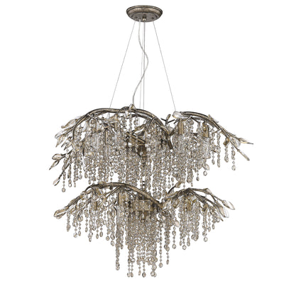 Ziva by Golden Lighting Autumn Twilight 18-light Chandelier in Mystic Gold - - Golden Lighting