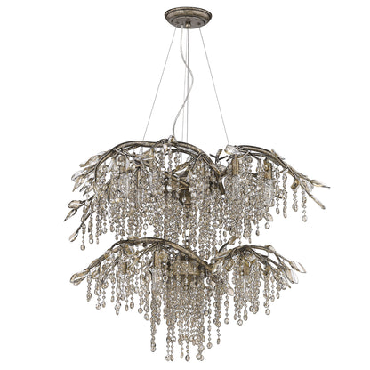 Ziva by Golden Lighting Autumn Twilight 18-light Chandelier in Mystic Gold - - Golden Lighting