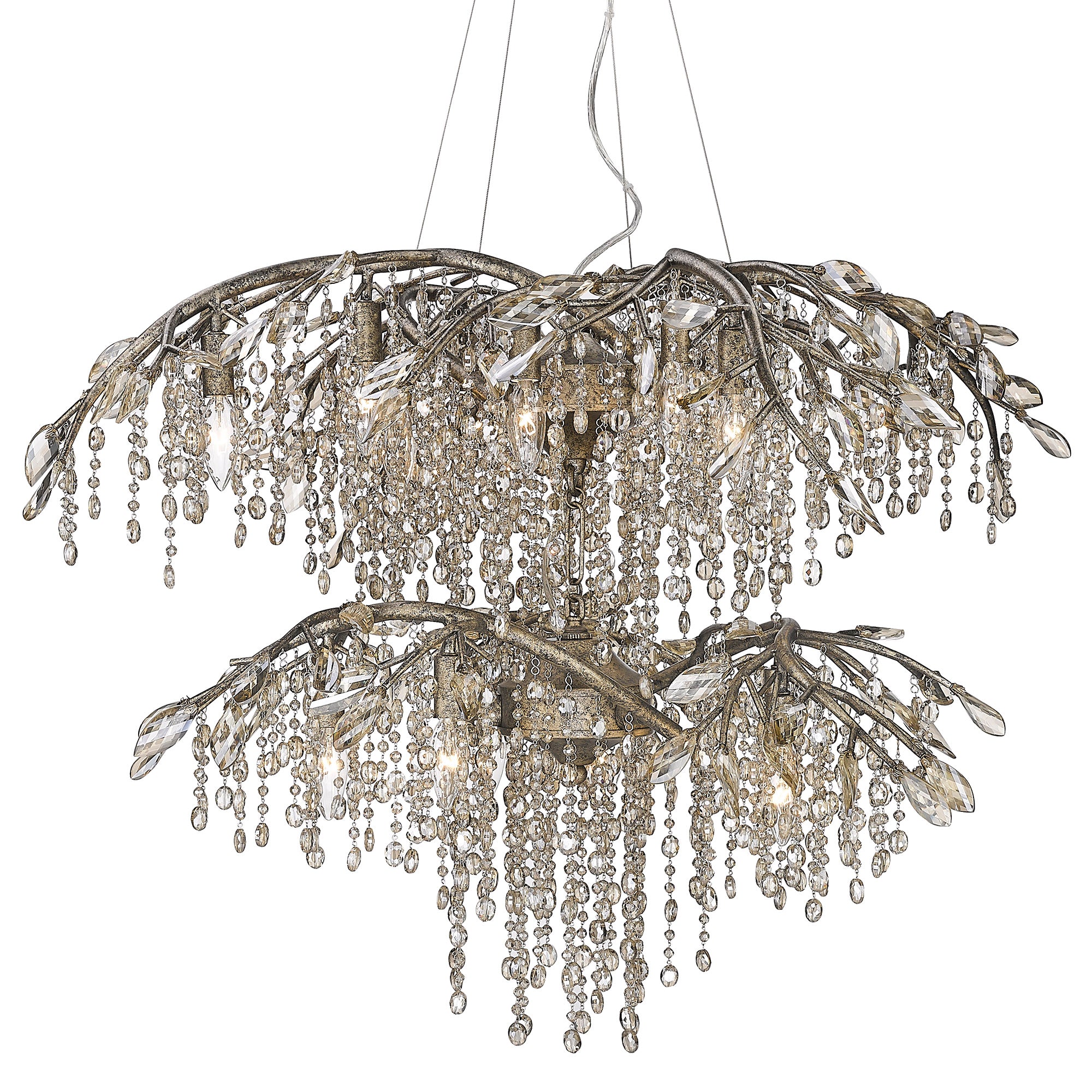 Ziva by Golden Lighting Autumn Twilight 18-light Chandelier in Mystic Gold - - Golden Lighting