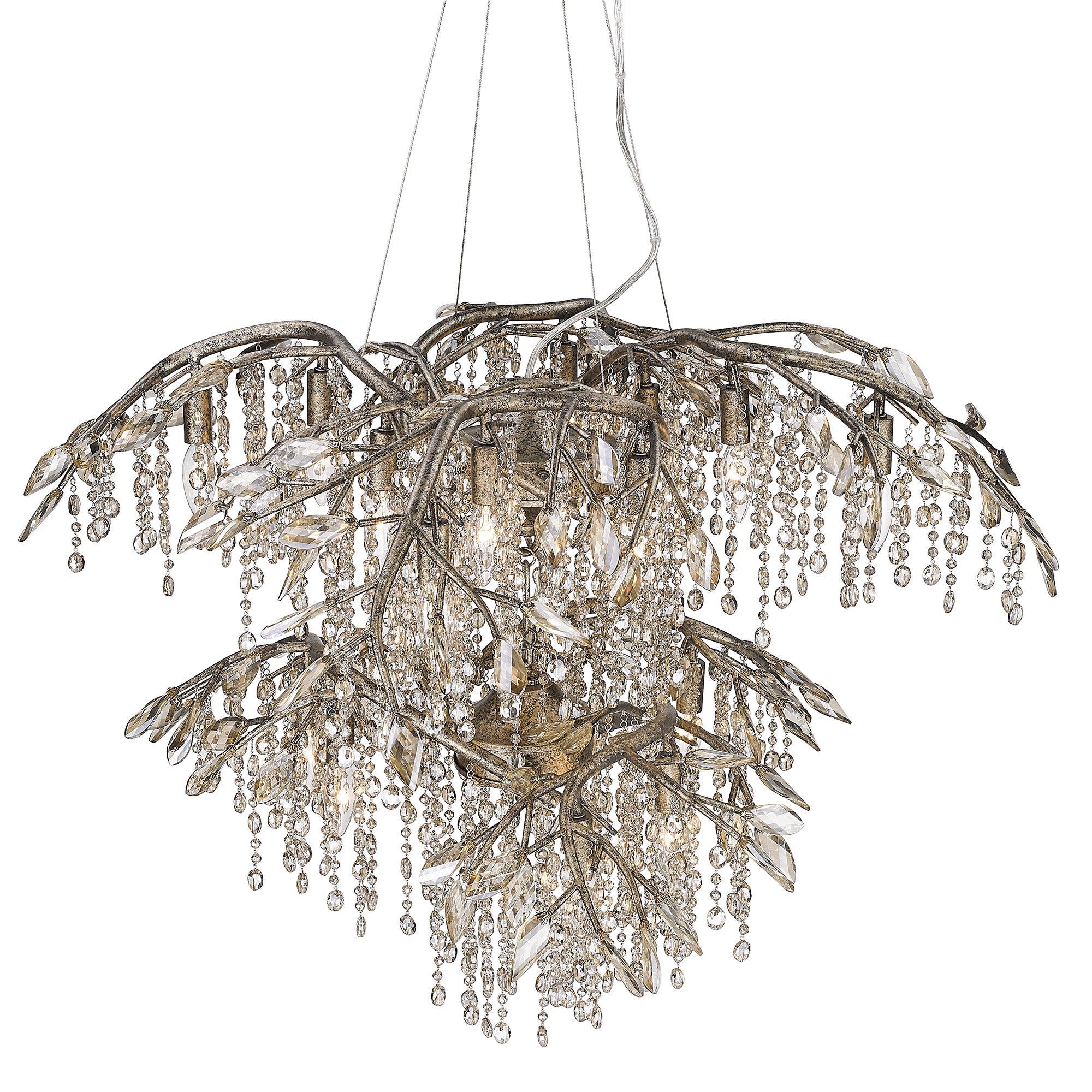 Ziva by Golden Lighting Autumn Twilight 18-light Chandelier in Mystic Gold - - Golden Lighting