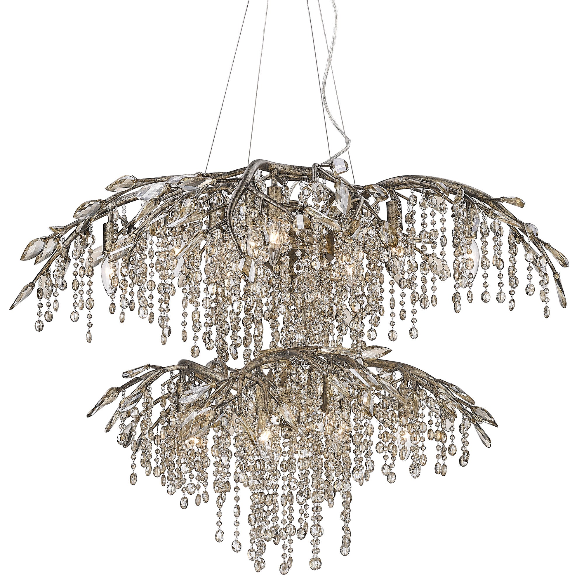Ziva by Golden Lighting Autumn Twilight 18-light Chandelier in Mystic Gold - - Golden Lighting