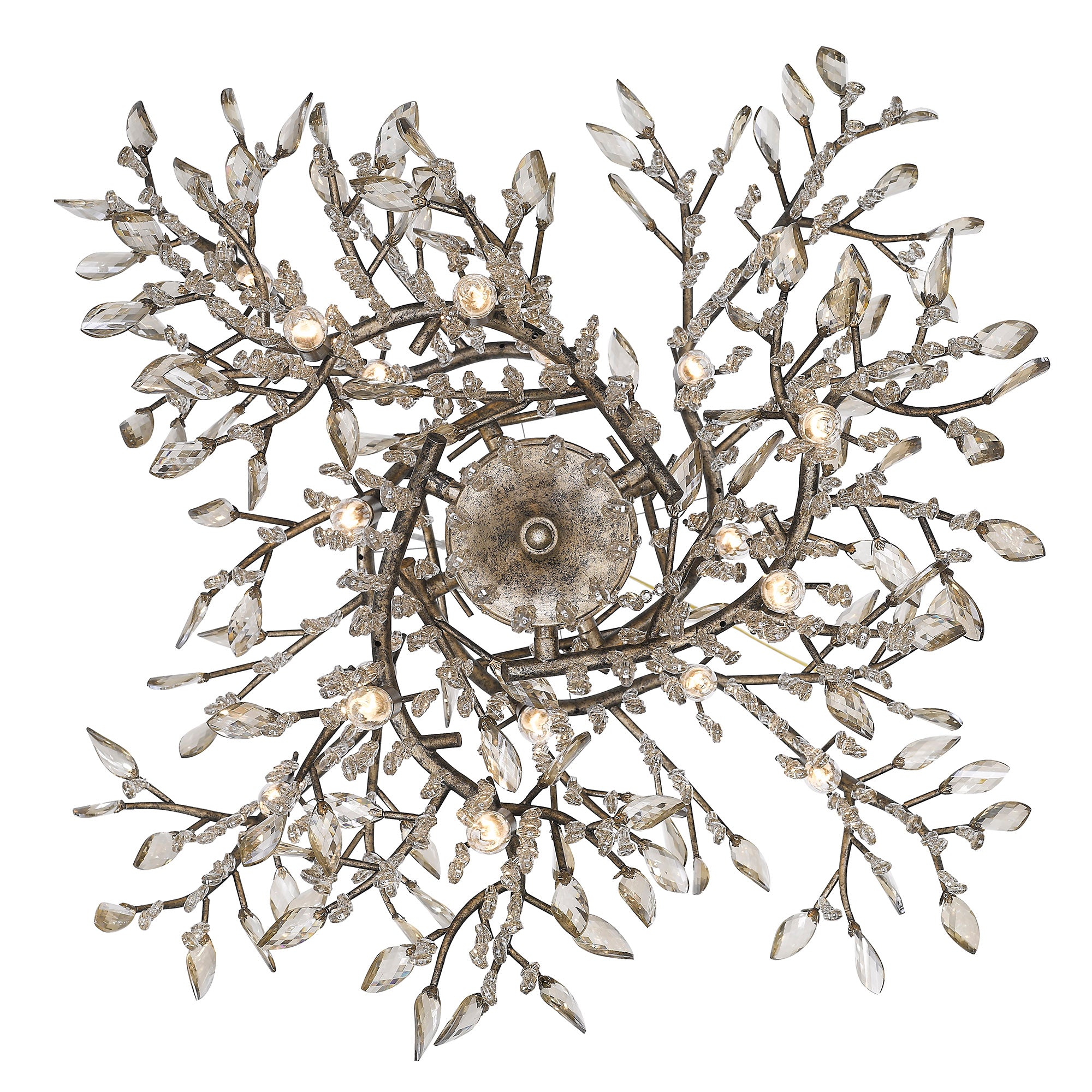 Ziva by Golden Lighting Autumn Twilight 18-light Chandelier in Mystic Gold - - Golden Lighting