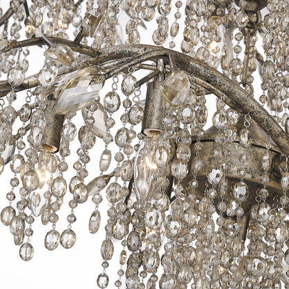 Ziva by Golden Lighting Autumn Twilight 18-light Chandelier in Mystic Gold - - Golden Lighting
