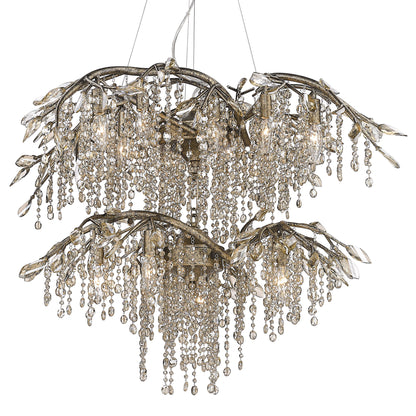 Ziva by Golden Lighting Autumn Twilight 18-light Chandelier in Mystic Gold