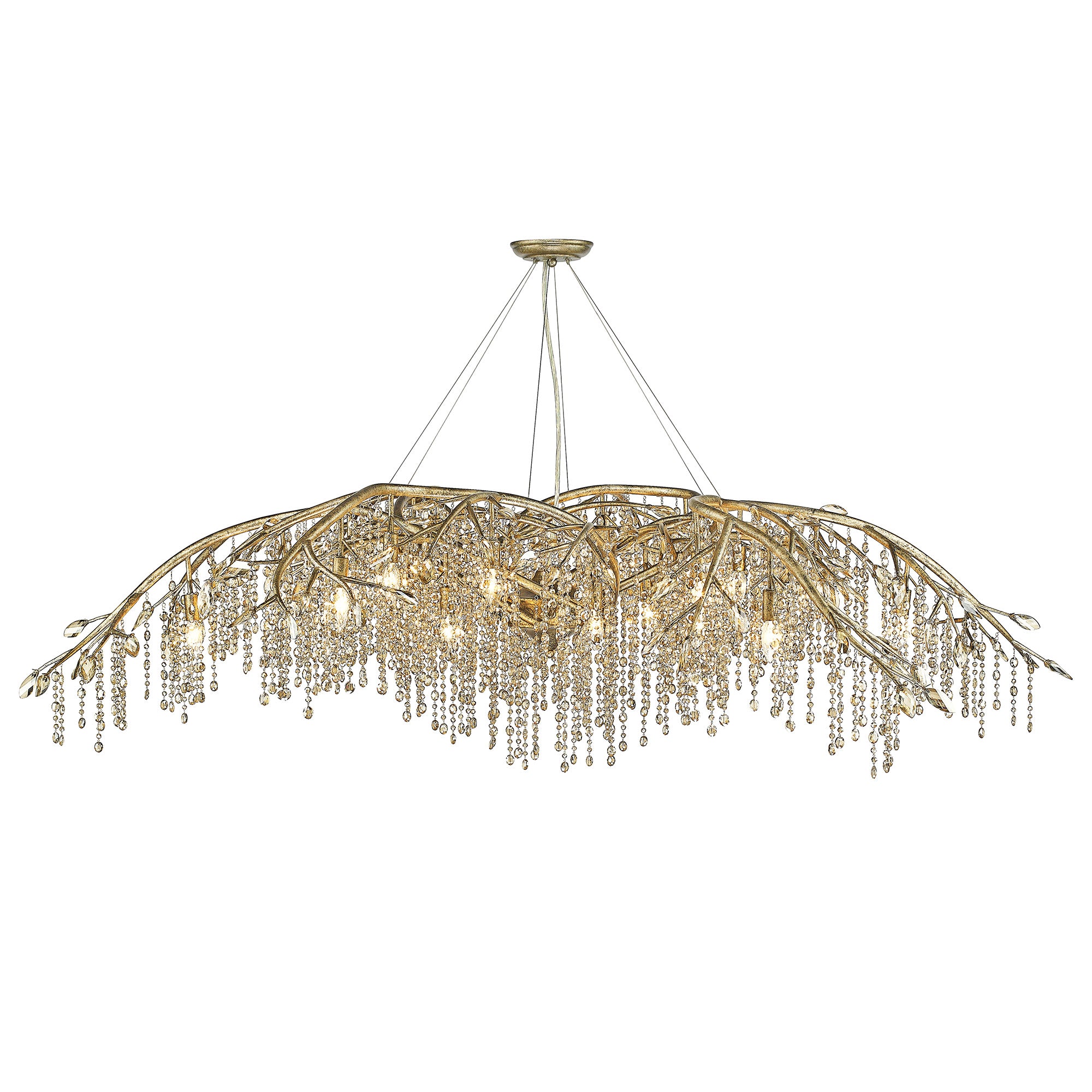 Ziva by Golden Lighting Autumn Twilight 24-light Chandelier in Mystic Gold - - Golden Lighting
