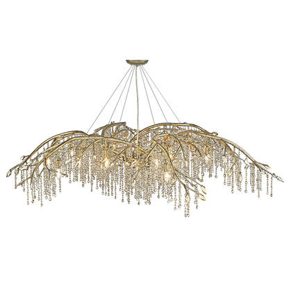 Ziva by Golden Lighting Autumn Twilight 24-light Chandelier in Mystic Gold - - Golden Lighting