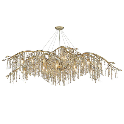 Ziva by Golden Lighting Autumn Twilight 24-light Chandelier in Mystic Gold - - Golden Lighting