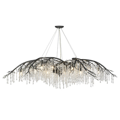 Ziva by Golden Lighting Autumn Twilight 24-light Chandelier in Black Iron - - Golden Lighting