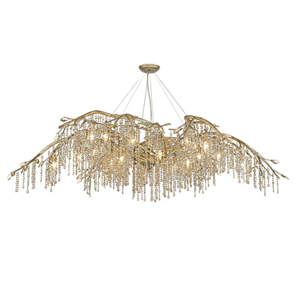 Ziva by Golden Lighting Autumn Twilight 24-light Chandelier in Mystic Gold