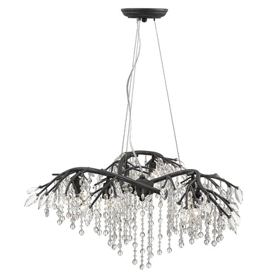 Ziva by Golden Lighting Autumn Twilight 6-light Chandelier in Black Iron - - Golden Lighting