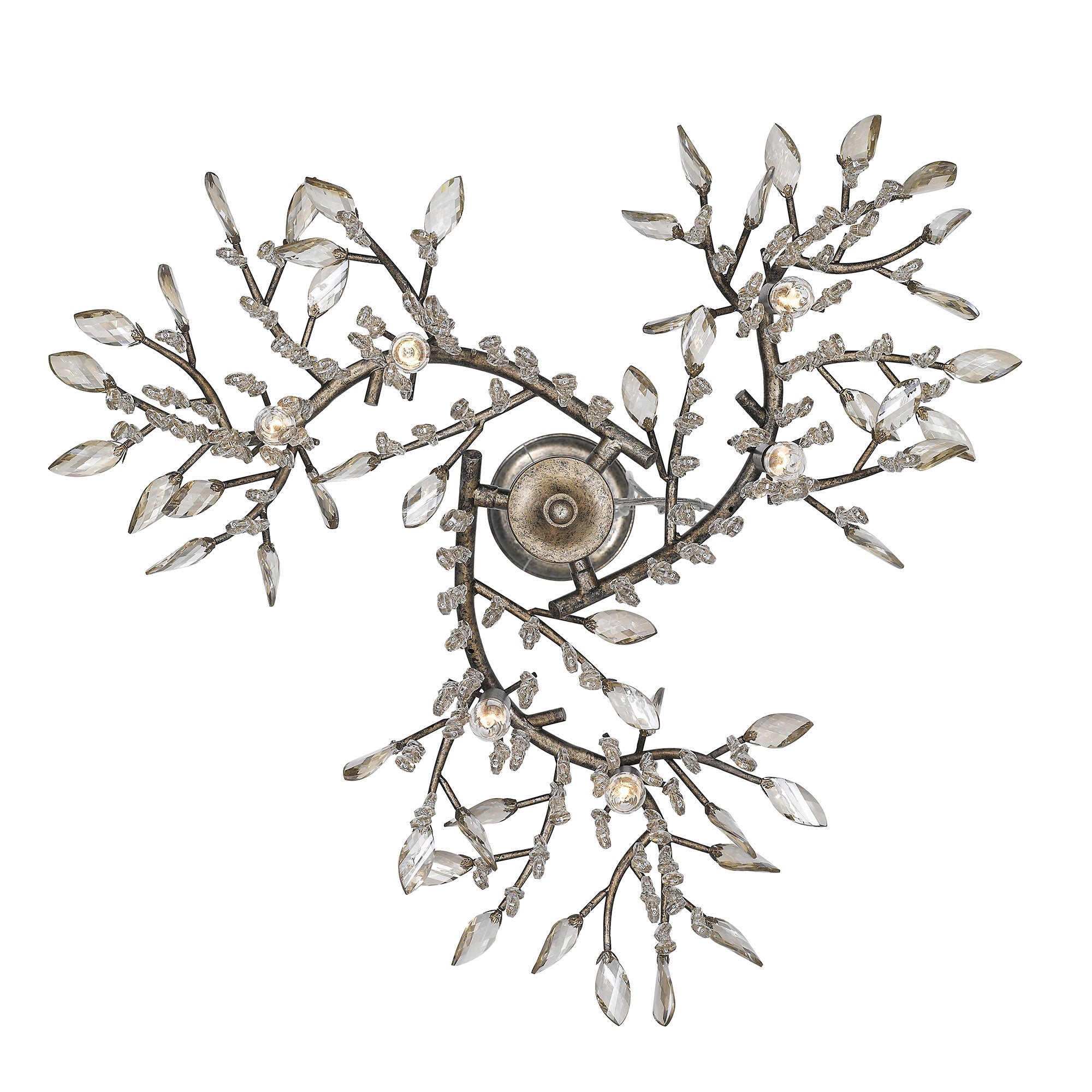 Ziva by Golden Lighting Autumn Twilight 6-light Chandelier in Mystic Gold - - Golden Lighting