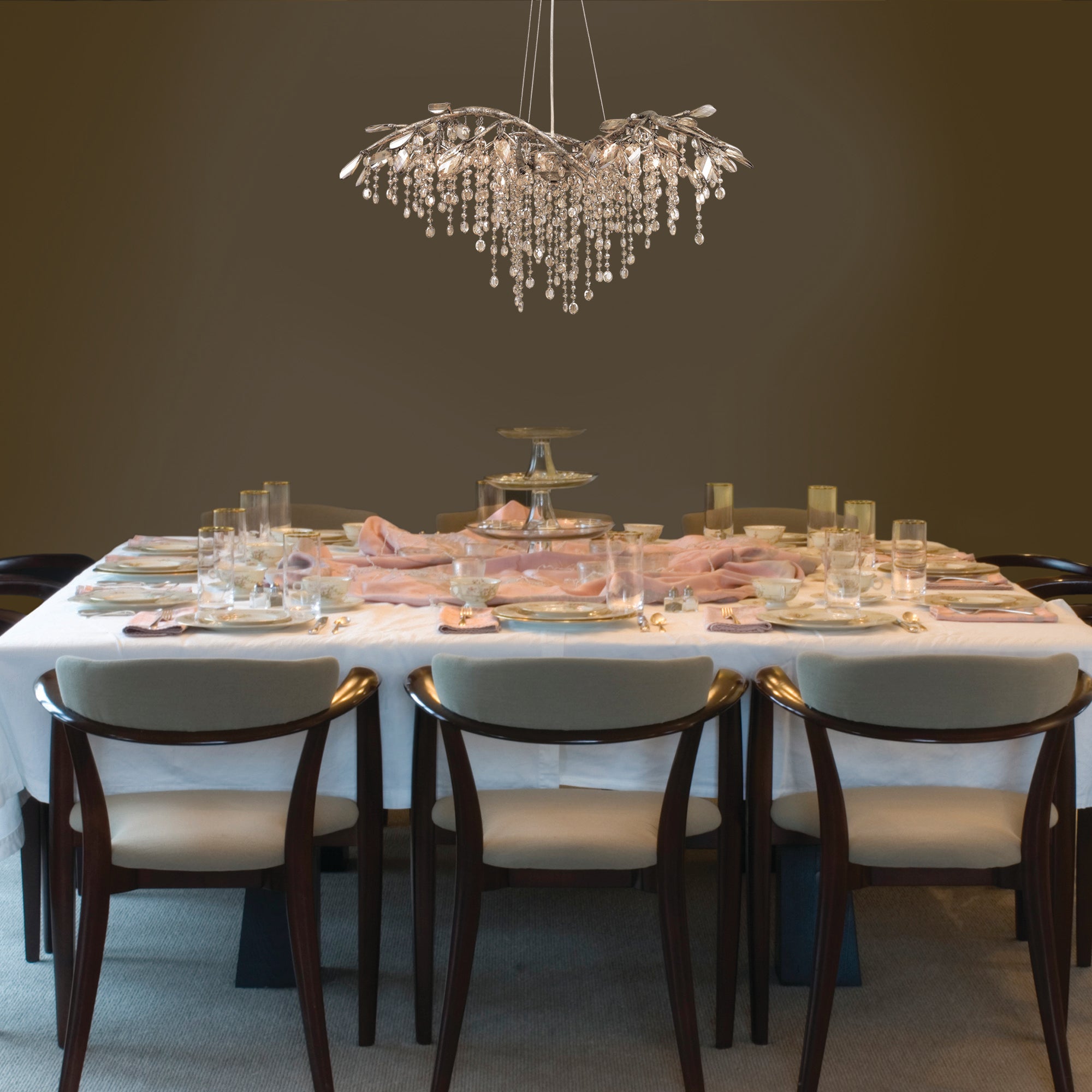 Autumn Twilight 6 Light Chandelier in Mystic Gold - Default Title - Golden Lighting