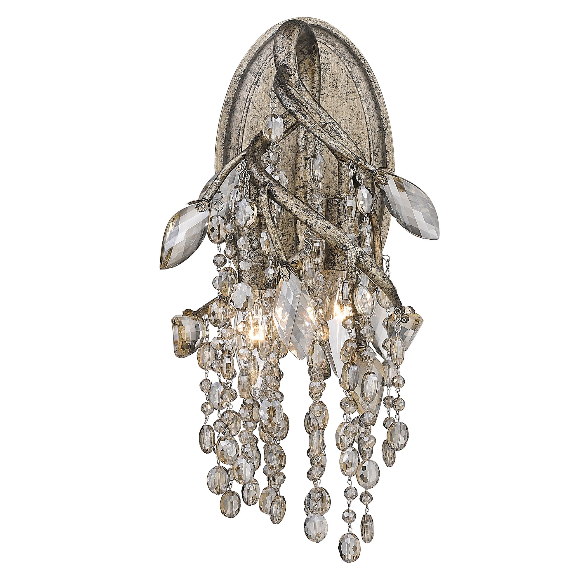 Ziva by Golden Lighting Autumn Twilight 2-light Wall Sconce in Mystic Gold - - Golden Lighting