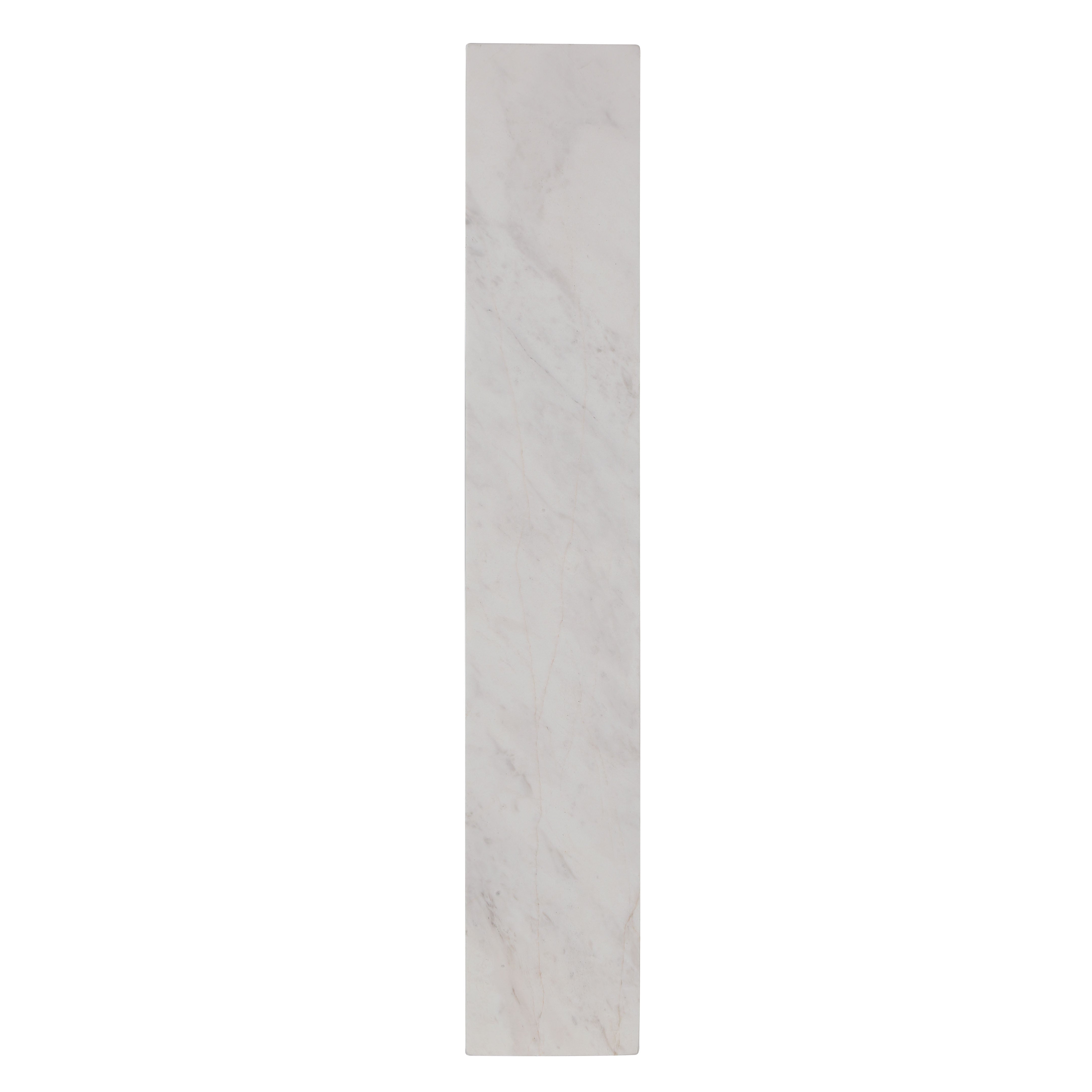 Stratum Integrated LED 24in Vanity in Brushed Nickel with Jazz White Marble - - Golden Lighting
