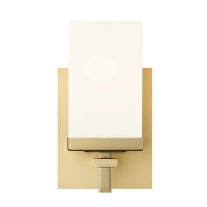 Maddox BCB 1 Light Bath Vanity in Brushed Champagne Bronze with Opal Glass Shade - Brushed Champagne Bronze / Opal / White - Golden Lighting