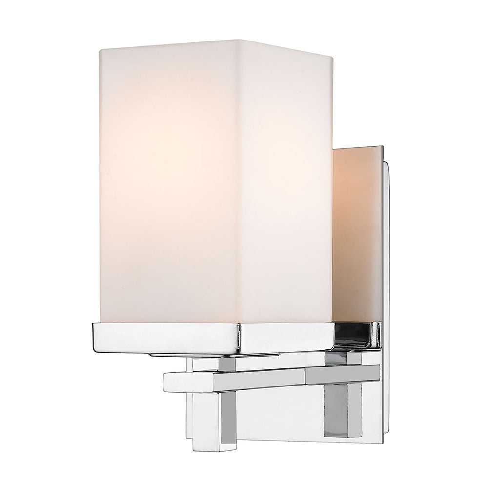 Maddox 1 Light Bath Vanity in Chrome - Chrome / Opal / White - Golden Lighting