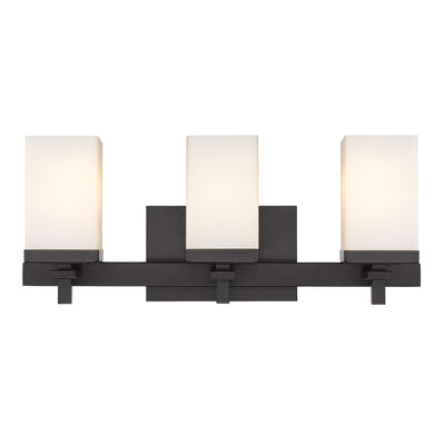 Maddox 3-light Vanity in Matte Black - Golden Lighting