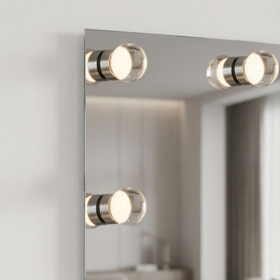 Starlight LED 30in Mirror with Clear Acrylic Globe Diffusers