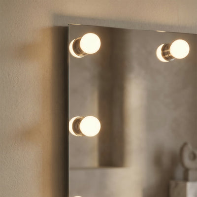 Starlight LED 30in Mirror with Clear Acrylic Globe Diffusers