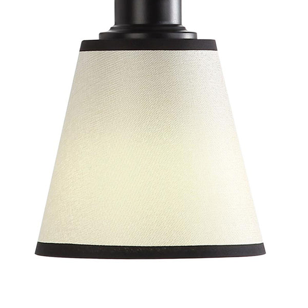 White Fabric with Black Trim