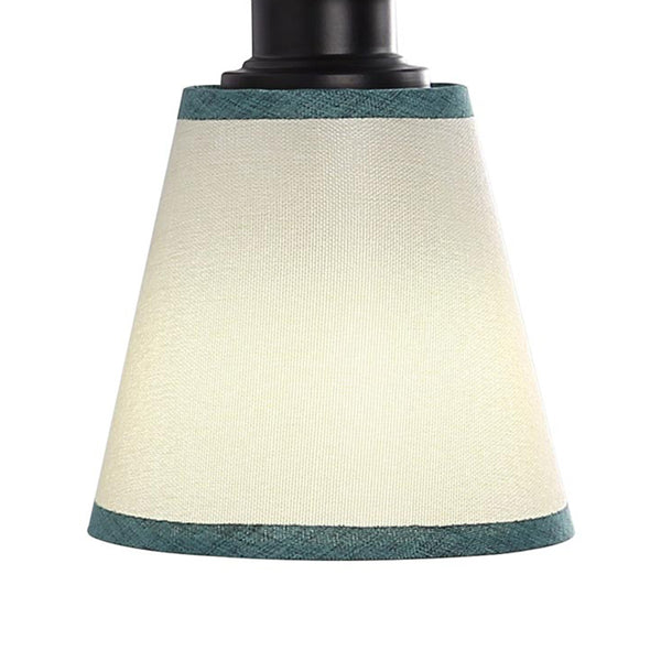White Fabric with Green Trim