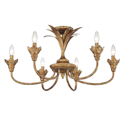 Lillianne 6 Light Semi-Flush -  - Golden Lighting