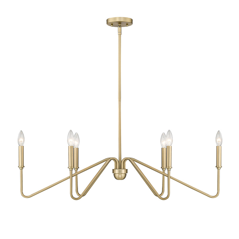 Kennedy Linear Pendant - Brushed Champagne Bronze / No Shade - Golden Lighting