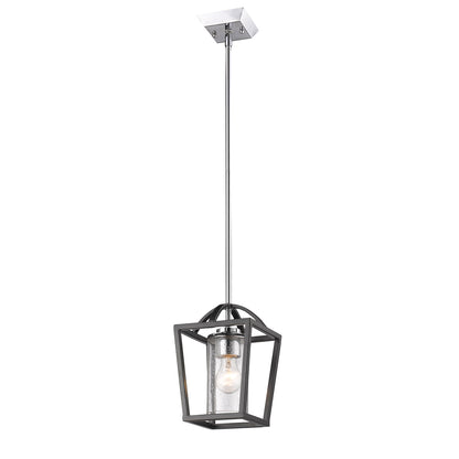 Mercer Mini Pendant - Matte Black / Chrome - Golden Lighting