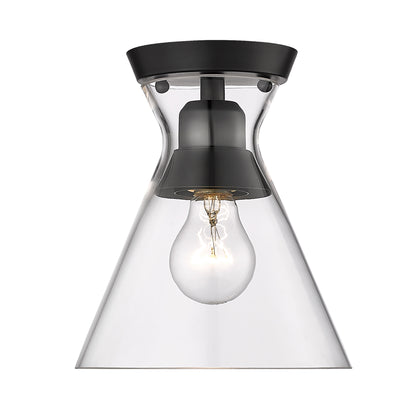 Malta Flush Mount - Matte Black - Golden Lighting