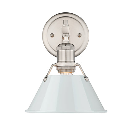 Orwell 1 Light Bath Vanity - Pewter / Dusky Blue - Golden Lighting