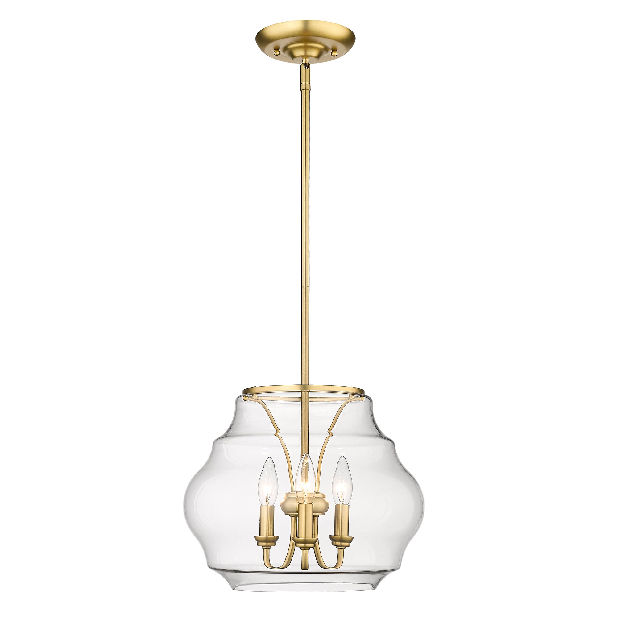 Annette 3 Light Pendant - Brushed Champagne Bronze - Golden Lighting