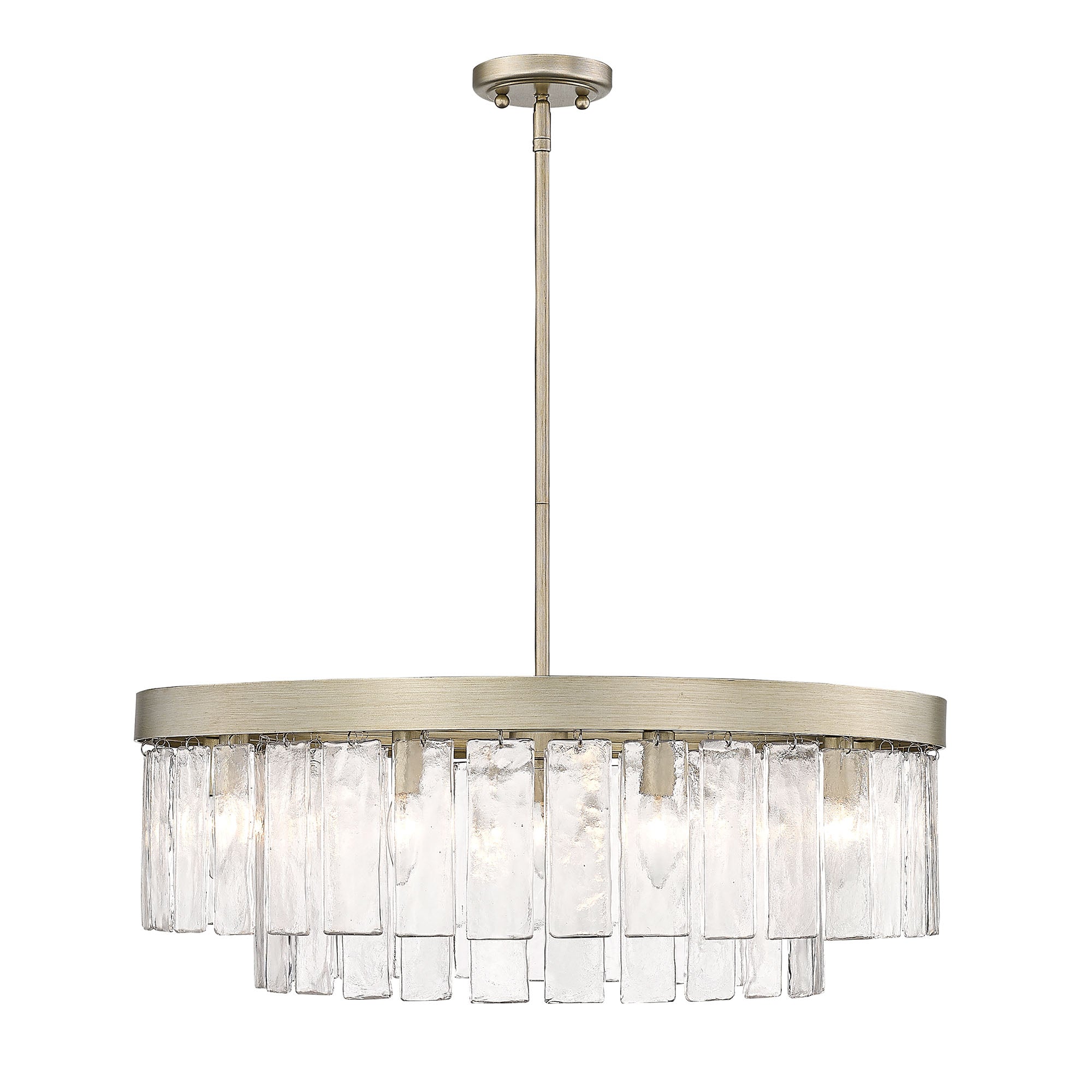 Ciara 9 Light Chandelier - White Gold - Golden Lighting