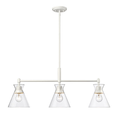 Malta Linear Pendant - Matte White - Golden Lighting