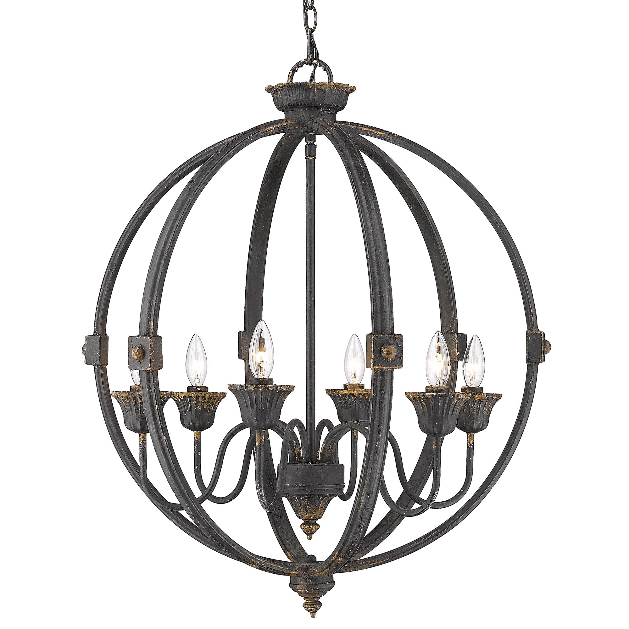 Jules 6 Light Chandelier -  - Golden Lighting