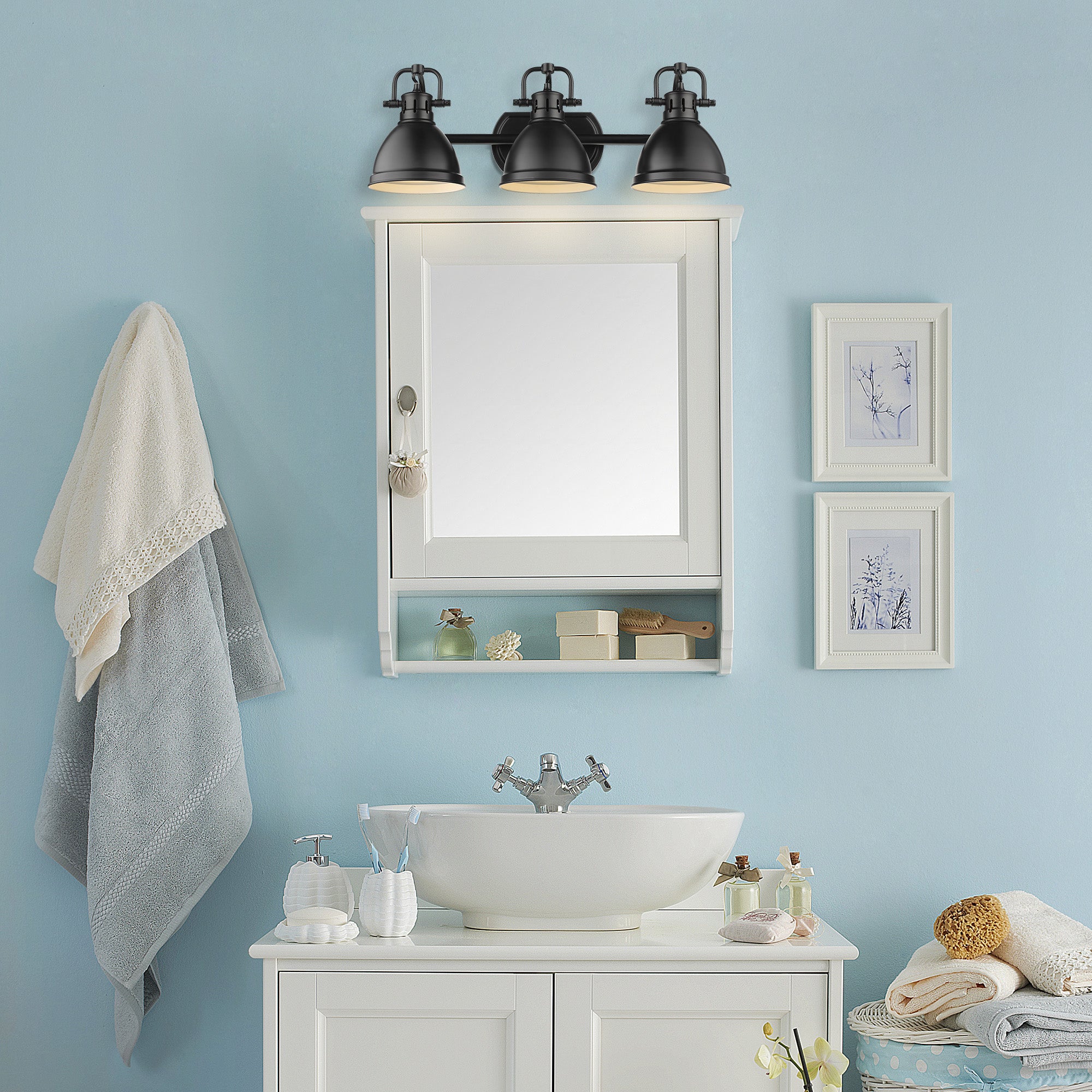 Duncan 3 Light Bath Vanity -  - Golden Lighting