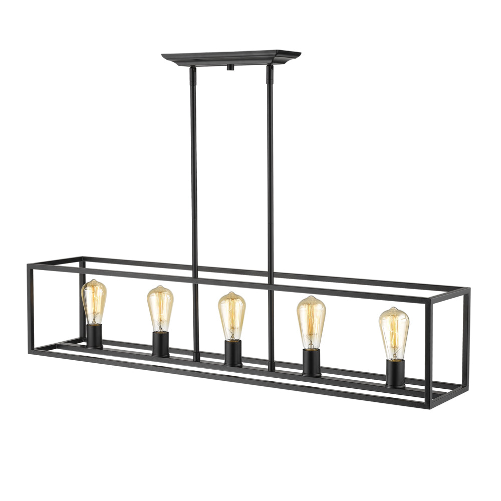 Wesson 5 Light Linear Pendant -  - Golden Lighting