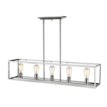 Wesson 5 Light Linear Pendant -  - Golden Lighting